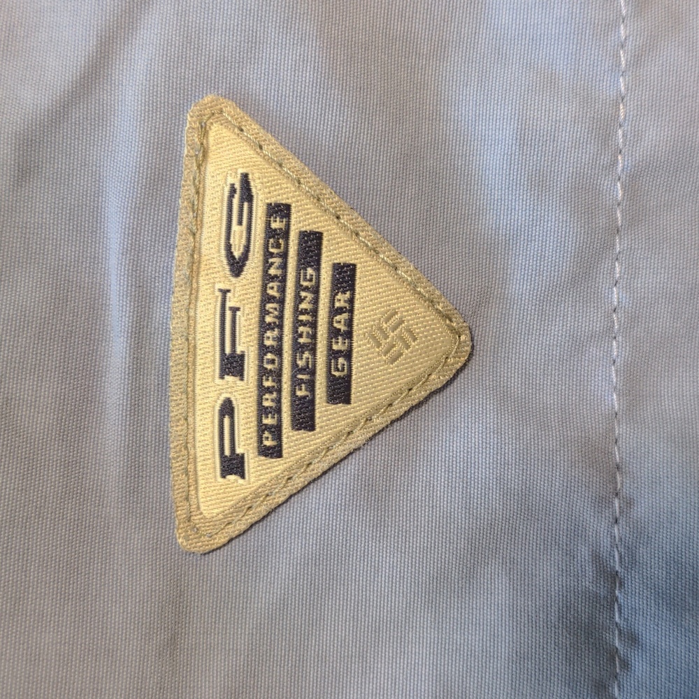 Columbia PFG Tamiami Hoodie large navy purple used like new sun protection UPF - Picture 6 of 7